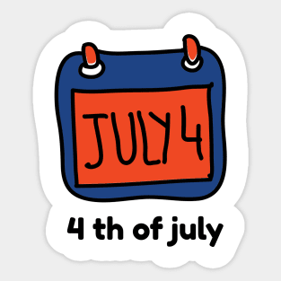 4 th of July Sticker